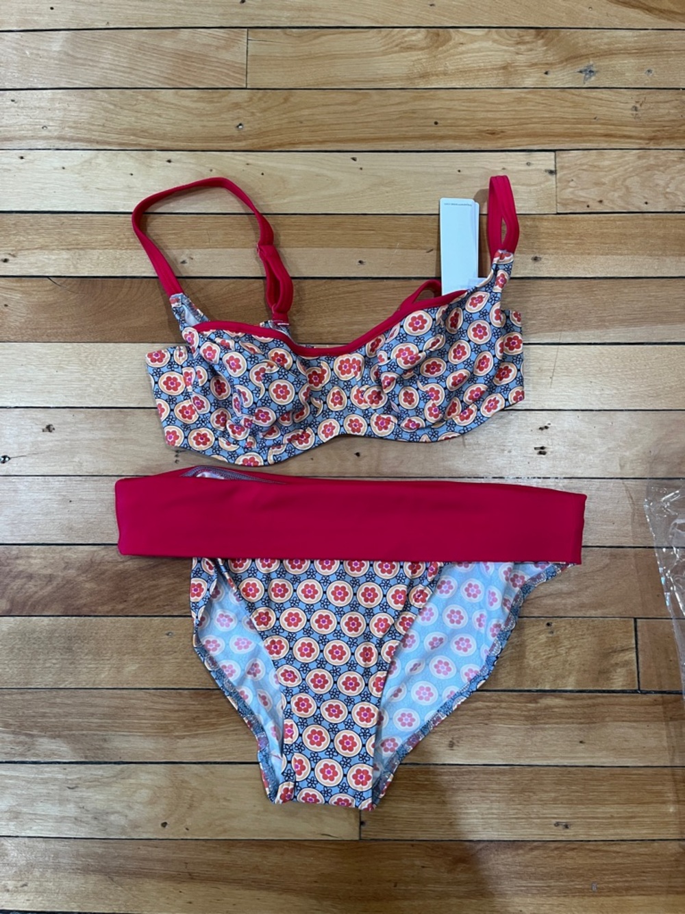 Freya Red Floral Pattern Underwire Bikini Set